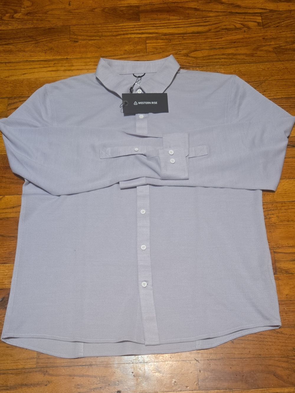 Western Rise Shirt Mens XLarge Gray Limitless Merino Button Down Performance